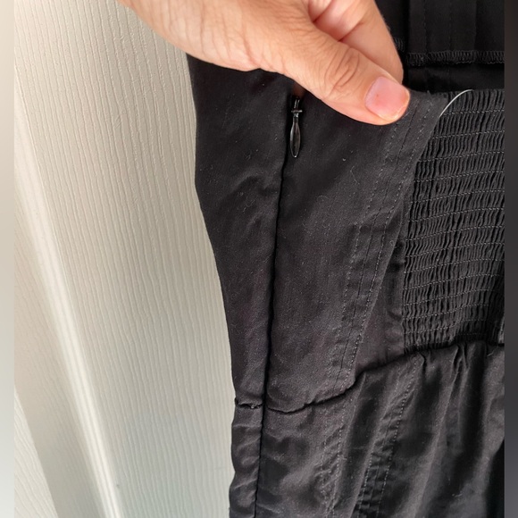 Anthropologie  Black Mini Dress with Bow Straps size medium - Picture 4 of 7